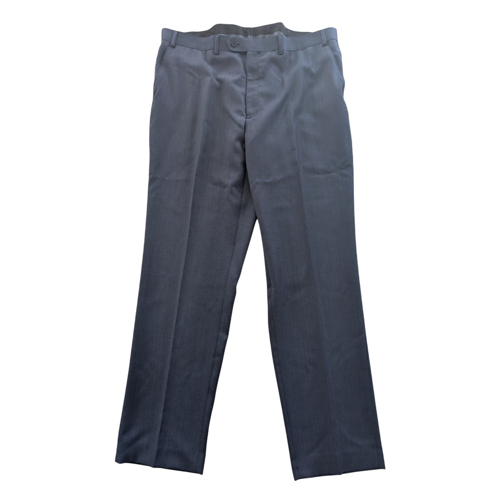 Lauren Ralph Lauren Mens Navy Textured Flat Front Dress Pants 40x32 Trousers